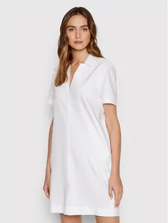 Sukienki - Calvin Klein Sukienka codzienna K20K203838 Biały Regular Fit - grafika 1
