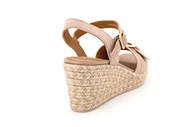 Espadryle damskie - Geox Damskie sandały D PANAREA espadryle Wedge Sandal, Nude, 39,5 EU, nude, 39.5 EU - miniaturka - grafika 1