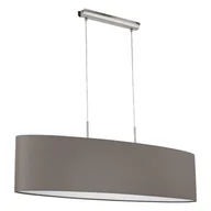 Lampy sufitowe - Eglo LAMPA wisząca PASTERI 31587 abażurowy Żyrandol do salonu IP20 owalna Nikiel - miniaturka - grafika 1
