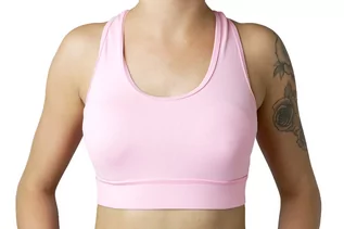 Biustonosze - GymHero Bra  PINK-SPORT, damski biustonosz różowy - grafika 1