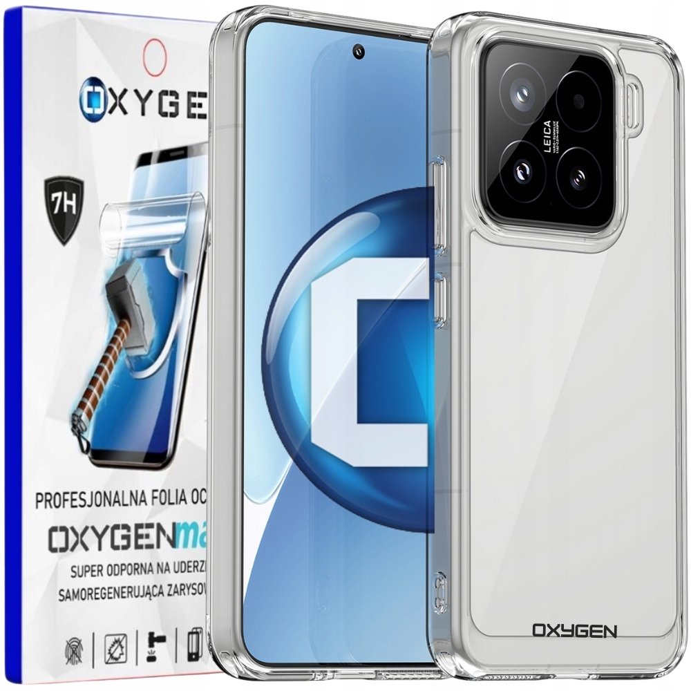 Mocne Akrylowe Etui na telefon od Oxygen Pure do Xiaomi 15 5G Folia