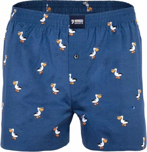 Happy Shorts Herren Web-Boxershorts - Amerykańskie bokserki Pelikan małe XL - Majtki męskie - miniaturka - grafika 1