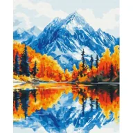 Malowanie po numerach - Malowanie po numerach BRUSHME 40x50 cm Jesień w górach - miniaturka - grafika 1