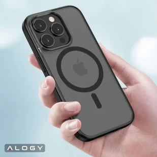 Etui matowe na telefon Alogy MagMat Case do MagSafe obudowa ochronna do Apple iPhone 14 Pro Max Czarne + Szkło - Etui i futerały do telefonów - miniaturka - grafika 8