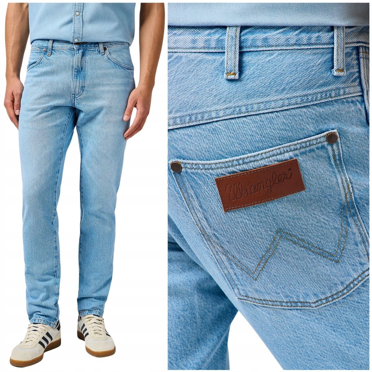 Wrangler RIVER regular tapered Arctic spodnie jeansowe bez streczu W32 L32