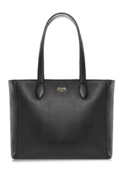 Ochnik Czarna skórzana torebka shopper damska TORES-0971F-99(W26)