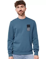 Bluzy męskie - Street One MEN Bluza męska D302004, Shadow Blue, L, niebieski (Shadow Blue), L - miniaturka - grafika 1