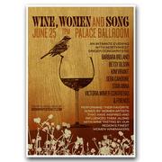 Plakaty - Retro plakat do salonu Wine Women And Song A3 - miniaturka - grafika 1