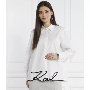 Karl Lagerfeld Koszula karl hem signature shirt | Regular Fit - Koszule damskie - miniaturka - grafika 1