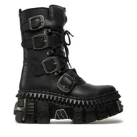 Glany damskie - Glany NEW ROCK M-WALL373-S10 Czarny - miniaturka - grafika 1