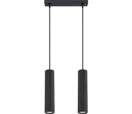 Lampy sufitowe - Sollux SL.1574 - Żyrandol na lince KARBON 2xGU10/10W/230V czarny - miniaturka - grafika 1