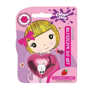 CHLAPU CHLAP Błyszczyk do ust Serce - zapach truskawkowy 1szt - Błyszczyki do ust - miniaturka - grafika 2