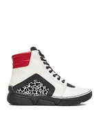 Botki damskie - Rieker Trzewiki 45904-60 Biały - miniaturka - grafika 1