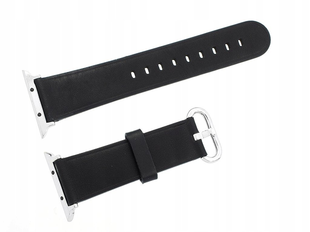 Pasek Apple Watch Morellato czarny skórzany 42 mm