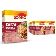 Kasza - 12x SONKO Kasza owsiana prażona pęczak 4x100g - miniaturka - grafika 1