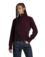 Bluzy damskie - G-STAR RAW Chunky Skipper Knit Wmn bluza damska, Fioletowy (Lt Maze D23922-d170-8880), M - miniaturka - grafika 1