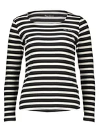 Koszulki i topy damskie - Pepe Jeans Koszulka w kolorze czarno-białym - miniaturka - grafika 1