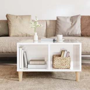 Lumarko Stolik kawowy, biały o wysokim połysku, 60x50x36,5 cm - Ławy i stoliki kawowe - miniaturka - grafika 4