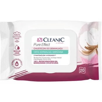 Cleanic chusteczki cera mieszana 20 szt + 1 Gratis