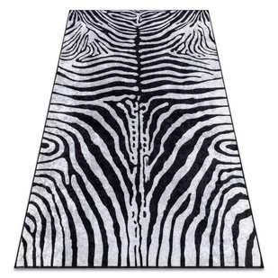 Dywan do prania MIRO 51331.803 Zebra Zebra antypoślizgowy - czarny / biały, 160x220 cm - Dywany - miniaturka - grafika 1