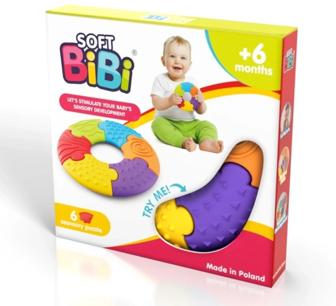 Meli Soft BiBi Sensory Puzzle Circle - układanka sensoryczna 6m+ EDUKAMP