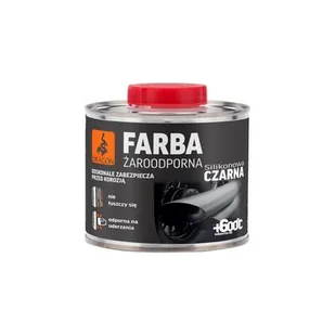 Farba żaroodporna czarna 500 ml metal - Farby wewnętrzne - miniaturka - grafika 1