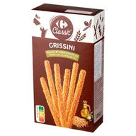 Paluszki - Carrefour Classic Grissini Paluszki chlebowe z nasionami sezamu i oliwą z oliwek 125 g - miniaturka - grafika 1