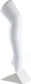 Manekiny wystawowe - Noga do prezentacji pończoch i skarpet, noga dekoracyjna - damska, 56 cm noga dekoracyjna ze stojakiem, manekin - noga o realistycznym kształcie, noga do skarpet - kolor biały - miniaturka - grafika 1