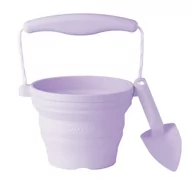 Zabawki do piasku - Silikonowe Wiaderko z łopatką Scrunch - Lila - miniaturka - grafika 1