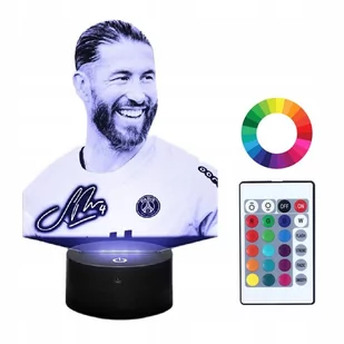 Lampka Nocna 3D LED PSG SERGIO RAMOS Prezent - Lampy stojące - miniaturka - grafika 1