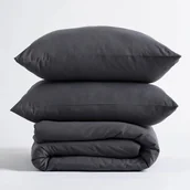 Pościel - Pościel z mikrofibry 200x220 home and you home&you ciemnoszara szara modern - miniaturka - grafika 1