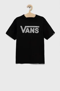 Koszulki dla chłopców - Vans t-shirt bawełniany dziecięcy kolor czarny z nadrukiem - grafika 1