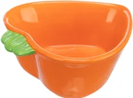 Akcesoria dla gryzoni - TRIXIE Miska dla gryzoni ceramiczna w kształcie marchewki 180 ml / 12 x 11 cm - pomarańczowy - miniaturka - grafika 1