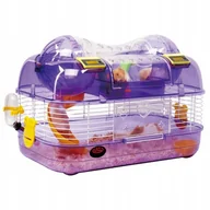 Klatki dla gryzoni - Panama Pet Panama Pet klatka dla gryzoni 43,5x27x28,8 cm biało/fioletowa - miniaturka - grafika 1