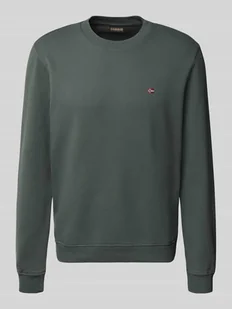 Bluza z okrągłym dekoltem i wyhaftowanym logo - Bluzy męskie - miniaturka - grafika 1