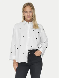 ONLY Koszula 15283743 Biały Box Fit - Koszule damskie - miniaturka - grafika 1