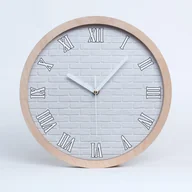 Zegary - Zegar drewniany rzymski ceglana ściana fi 30 cm, Tulup - miniaturka - grafika 1
