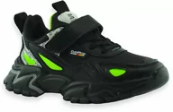 Buty dla chłopców - Chłopięce buty sportowe Clibee L227 Czarno Zielone - miniaturka - grafika 1