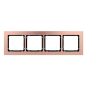 Klawisze i ramki - Karlik Ramka poczwórna Deco metal - miedź szczotkowana, czarny - miniaturka - grafika 1