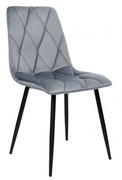 Krzesła - Krzesło welurowe MADISON VELVET grafitowe aksamitne - miniaturka - grafika 1