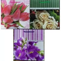 PANORAMA Torebka ozdobna laminowana PL-5 zestaw 55 kwiaty - Opakowania i torebki na prezenty - miniaturka - grafika 1