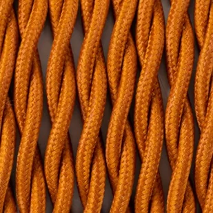 Miedziany kabel skręcany w oplocie poliestrowym T08 miedziany brąz 2x1x0.75 Kolorowe Kable - Przewody elektryczne - miniaturka - grafika 1