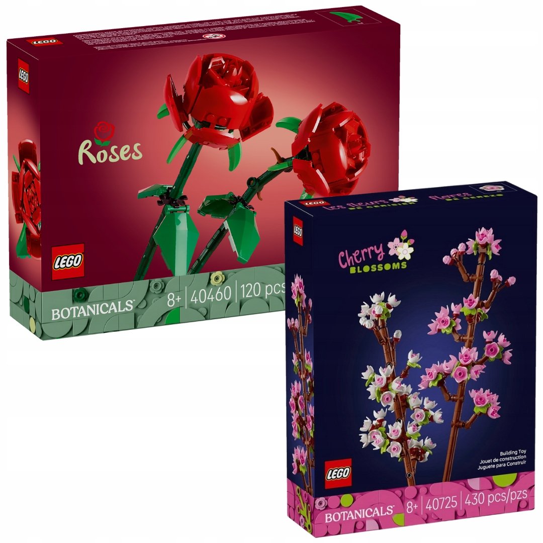 Lego Botanicals 40725 Kwiaty wiśni Róże Różyczki Kwiaty