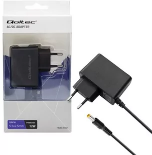 Zasilacz Qoltec Premium wtyczkowy uniwersalny 12V 12W 1A Czarny (5901878524016) - Zasilacze do laptopów - miniaturka - grafika 1