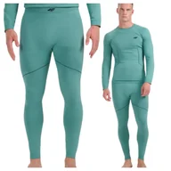 Pozostała odzież narciarska - Bielizna termoaktywna bezszwowa (dół) męska 4F 4FWAW25USEAM234-46S Zielony XXL/3XL - miniaturka - grafika 1