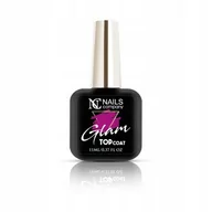 Lakiery do paznokci - Nails Company glam top coat pink 11ml nabłyszcza - miniaturka - grafika 1