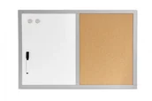Tablice i flipcharty - Galeria Papieru Tablica suchościeralno-magnetycza-korkowa 60x40 - miniaturka - grafika 1