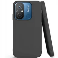 Etui i futerały do telefonów - Etui Do Xiaomi Redmi 12C Gumowe Obudowa Czarne Matowe Silikon Pokrowiec - miniaturka - grafika 1