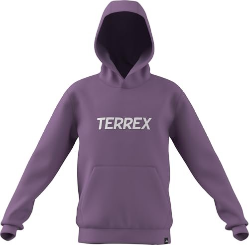 adidas uniseks-kind Terrex Kids Multi Logo Hoodie, preloved purple, 5-6 Years