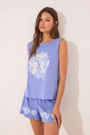 Piżamy damskie - women'secret piżama damska kolor niebieski bawełniana 3132118 - miniaturka - grafika 1